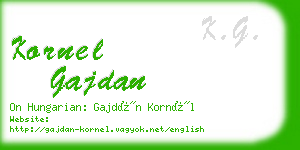 kornel gajdan business card